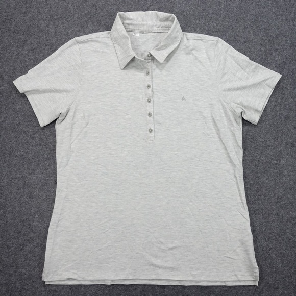 Travis Mathew Tops - Travis Mathew Polo Shirt Women L Short Sleeve Button Up Gray